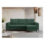 Narożnik HUGO L - uniwersalny - zielony, sztruks