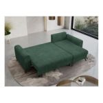 Narożnik HUGO L - uniwersalny - zielony, sztruks