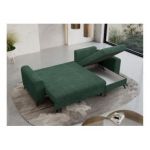 Narożnik HUGO L - uniwersalny - zielony, sztruks