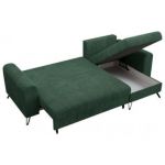 Narożnik HUGO L - uniwersalny - zielony, sztruks