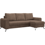 Narożnik HUGO L - uniwersalny - jasnobrązowy, sztruks