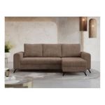 Narożnik HUGO L - uniwersalny - jasnobrązowy, sztruks