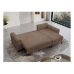 Narożnik HUGO L - uniwersalny - jasnobrązowy, sztruks