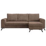 Narożnik HUGO L - uniwersalny - jasnobrązowy, sztruks