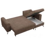 Narożnik HUGO L - uniwersalny - jasnobrązowy, sztruks