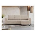 Narożnik HUGO L - uniwersalny - beżowy, sztruks