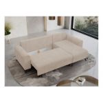 Narożnik HUGO L - uniwersalny - beżowy, sztruks