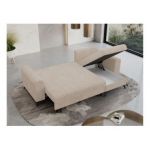 Narożnik HUGO L - uniwersalny - beżowy, sztruks