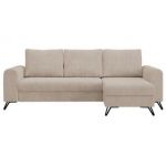 Narożnik HUGO L - uniwersalny - beżowy, sztruks