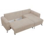 Narożnik HUGO L - uniwersalny - beżowy, sztruks