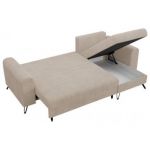 Narożnik HUGO L - uniwersalny - beżowy, sztruks