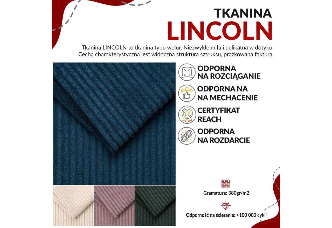 Narożnik HUGO L - uniwersalny - beżowy, sztruks