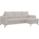 Narożnik HUGO L - uniwersalny - biały, sztruks