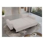 Narożnik HUGO L - uniwersalny - biały, sztruks