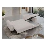 Narożnik HUGO L - uniwersalny - biały, sztruks