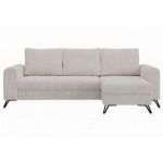 Narożnik HUGO L - uniwersalny - biały, sztruks