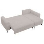 Narożnik HUGO L - uniwersalny - biały, sztruks