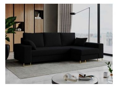 Narożnik DORIAN L - uniwersalny - czarny, boucle