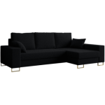 Narożnik DORIAN L - uniwersalny - czarny, boucle