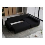 Narożnik DORIAN L - uniwersalny - czarny, boucle