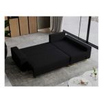 Narożnik DORIAN L - uniwersalny - czarny, boucle