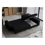 Narożnik DORIAN L - uniwersalny - czarny, boucle