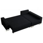 Narożnik DORIAN L - uniwersalny - czarny, boucle