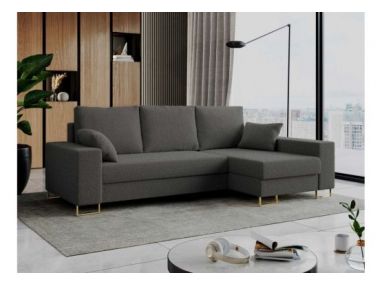 Narożnik DORIAN L - uniwersalny - ciemnoszary, boucle