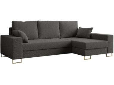 Narożnik DORIAN L - uniwersalny - ciemnoszary, boucle