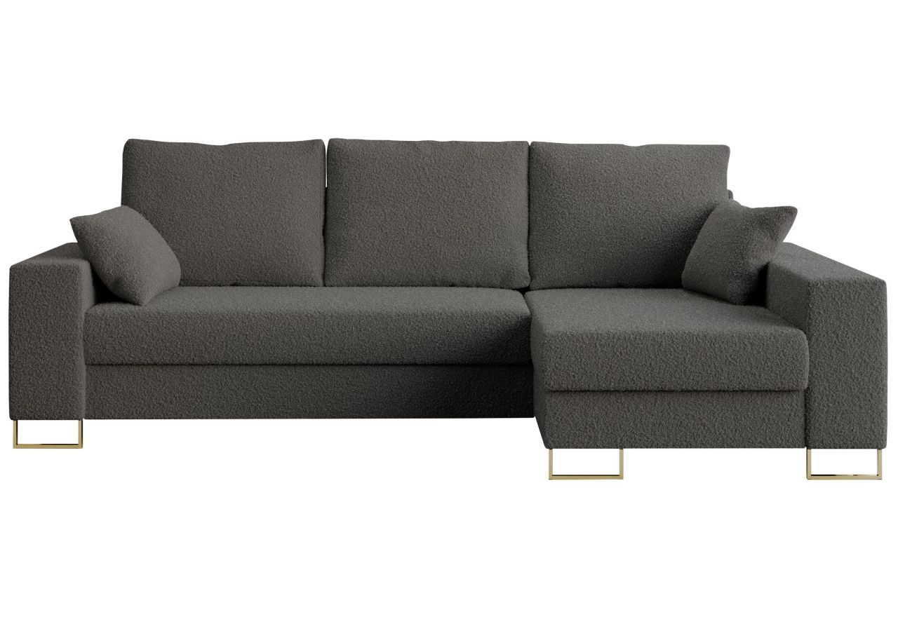 Narożnik DORIAN L - uniwersalny - ciemnoszary, boucle