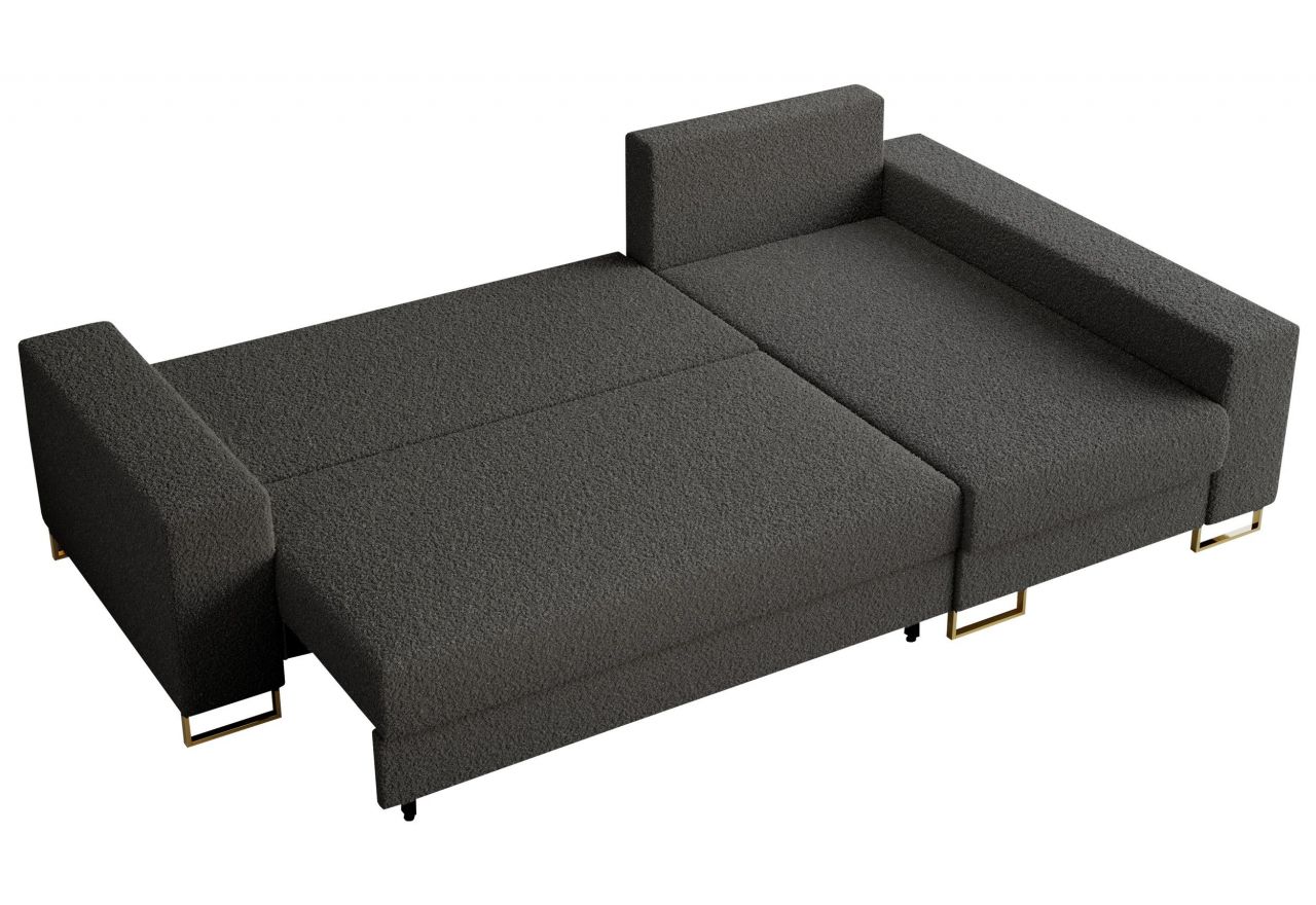 Narożnik DORIAN L - uniwersalny - ciemnoszary, boucle