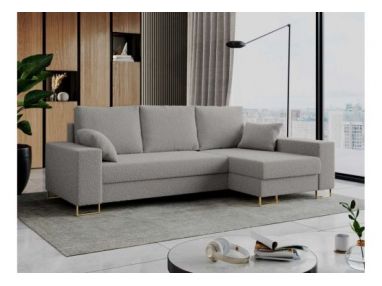 Narożnik DORIAN L - uniwersalny - jasnoszary, boucle