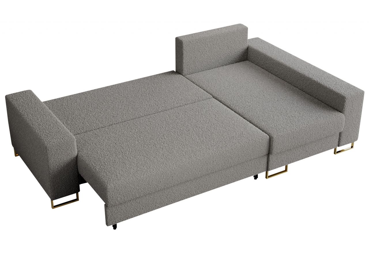 Narożnik DORIAN L - uniwersalny - jasnoszary, boucle