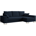 Narożnik DORIAN L - uniwersalny - ciemnoniebieski, boucle