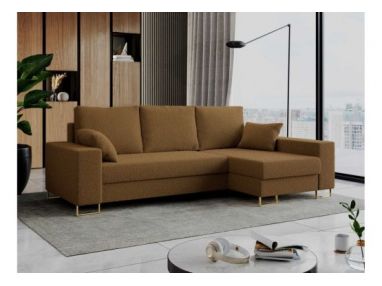 Narożnik DORIAN L - uniwersalny - brązowy, boucle