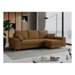 Narożnik DORIAN L - uniwersalny - brązowy, boucle