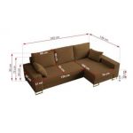 Narożnik DORIAN L - uniwersalny - brązowy, boucle