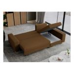 Narożnik DORIAN L - uniwersalny - brązowy, boucle