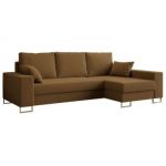 Narożnik DORIAN L - uniwersalny - brązowy, boucle