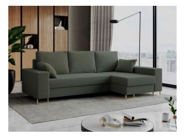 Narożnik DORIAN L - uniwersalny - zielony, boucle