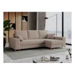 Narożnik DORIAN L - uniwersalny - jasnobrązowy, boucle