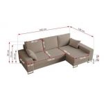 Narożnik DORIAN L - uniwersalny - jasnobrązowy, boucle