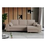 Narożnik DORIAN L - uniwersalny - jasnobrązowy, boucle