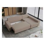 Narożnik DORIAN L - uniwersalny - jasnobrązowy, boucle