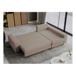 Narożnik DORIAN L - uniwersalny - jasnobrązowy, boucle