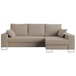 Narożnik DORIAN L - uniwersalny - jasnobrązowy, boucle