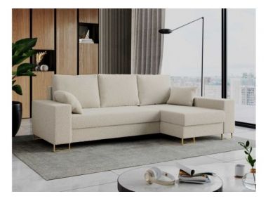 Narożnik DORIAN L - uniwersalny - kremowy, boucle