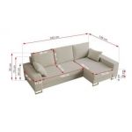 Narożnik DORIAN L - uniwersalny - kremowy, boucle