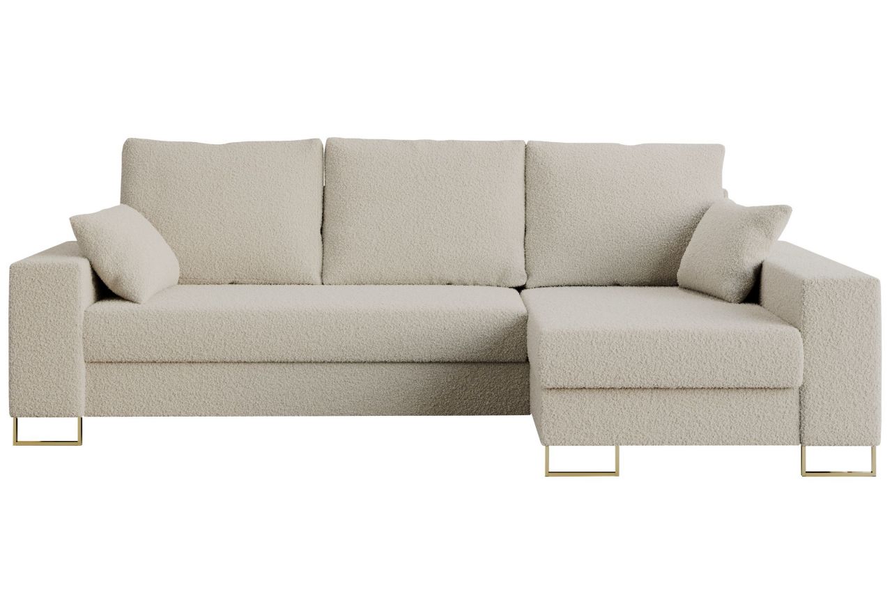 Narożnik DORIAN L - uniwersalny - kremowy, boucle