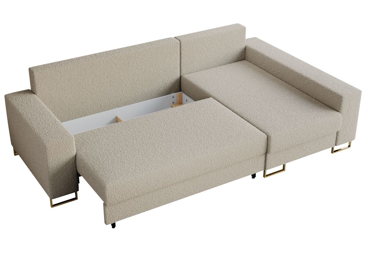 Narożnik DORIAN L - uniwersalny - kremowy, boucle